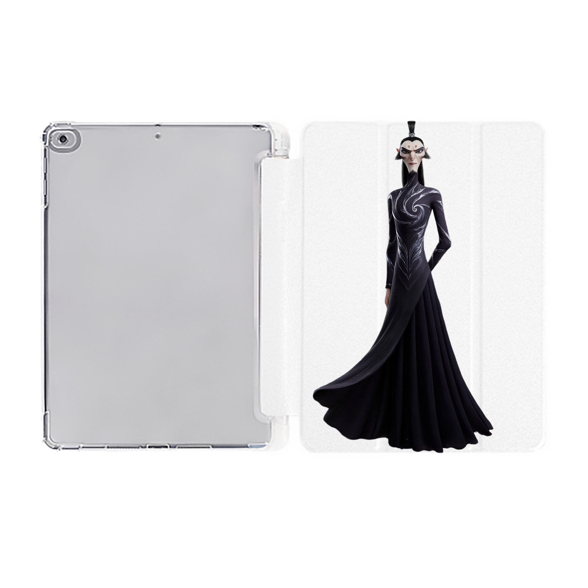 （画像用） Ne Zha 2 ナタ 魔童の大暴れ IPad ケース ペン収納付き 三つ折りスタンド PUレザー×シリコン 対応機種9.5/10.5/10.9インチ